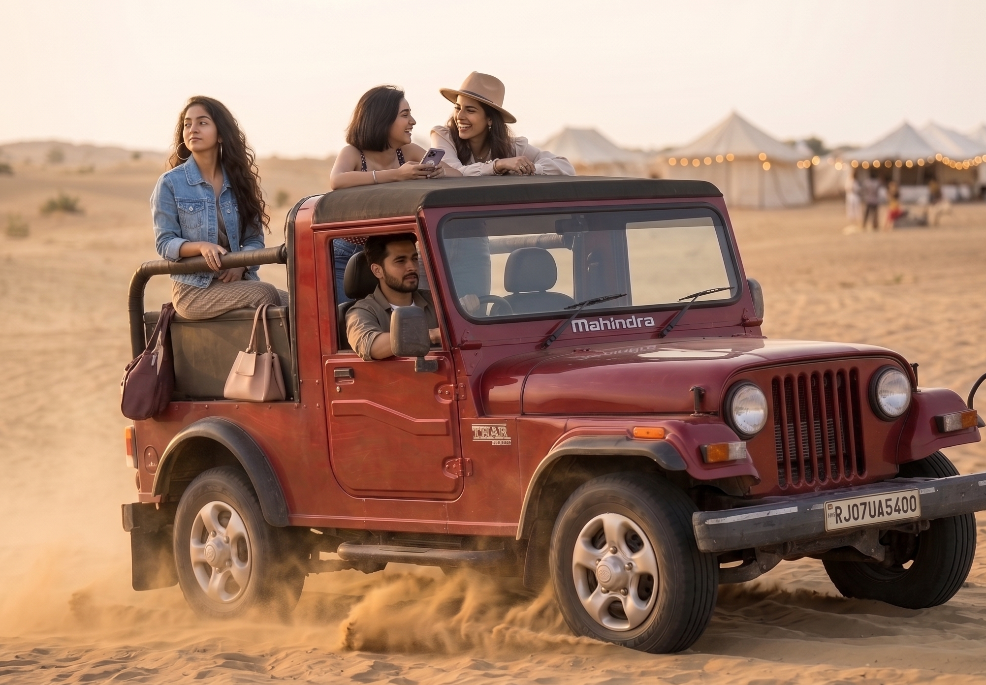 Desert Safari in Jaisalmer — Camel and Jeep Safari at Sam Sand Dunes