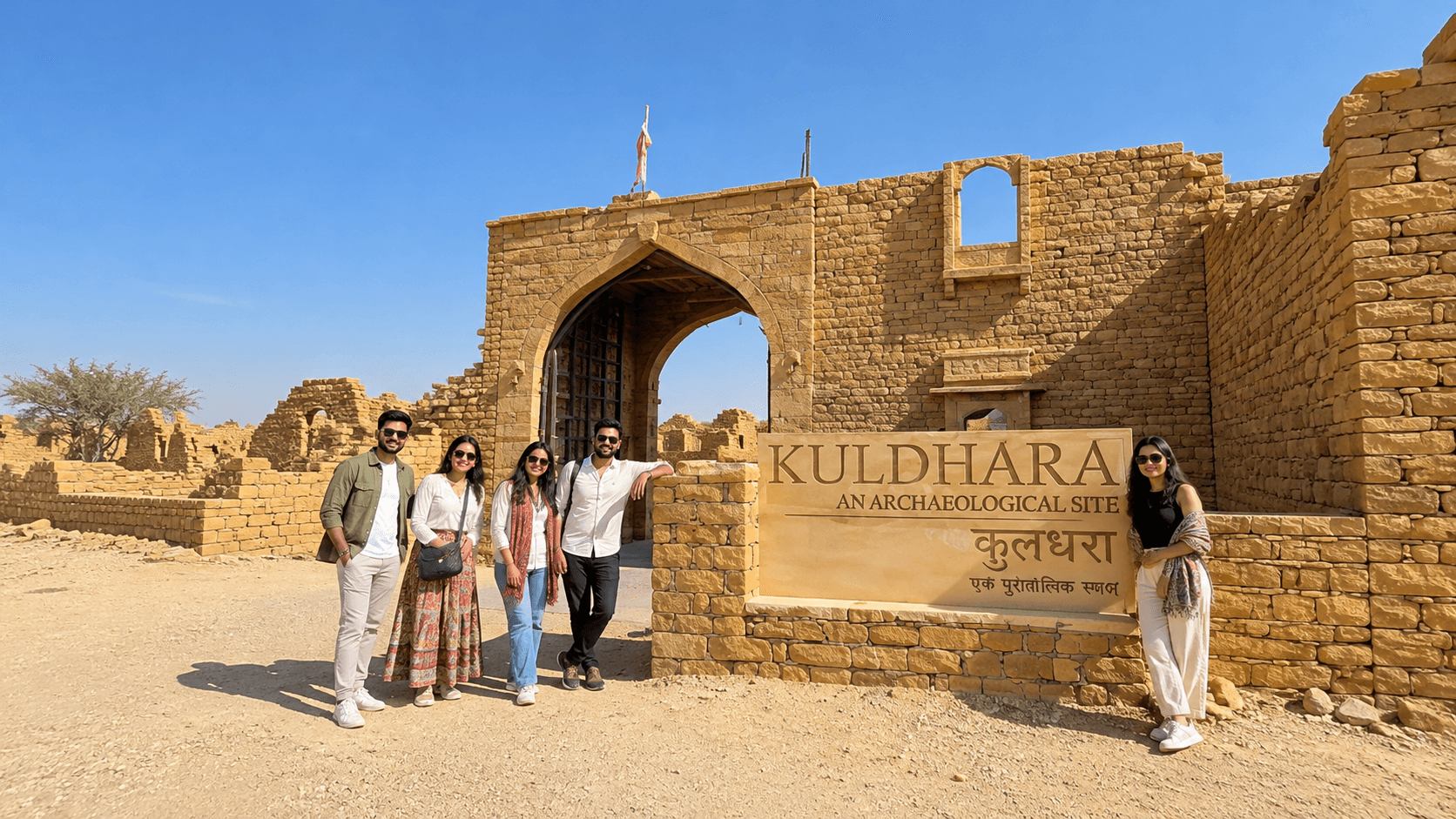Ruins of the abandoned Kuldhara village near Jaisalmer